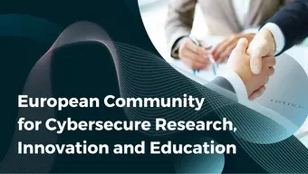 Napis po angielsku - European Community for Cybersecure Research Innovation and Education